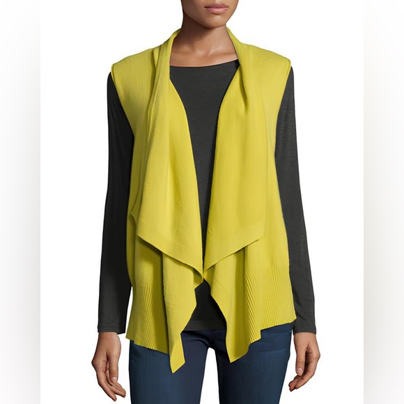 Neiman Marcus Sleeveless Draped Cashmere Vest Size XS - Picture 1 of 5